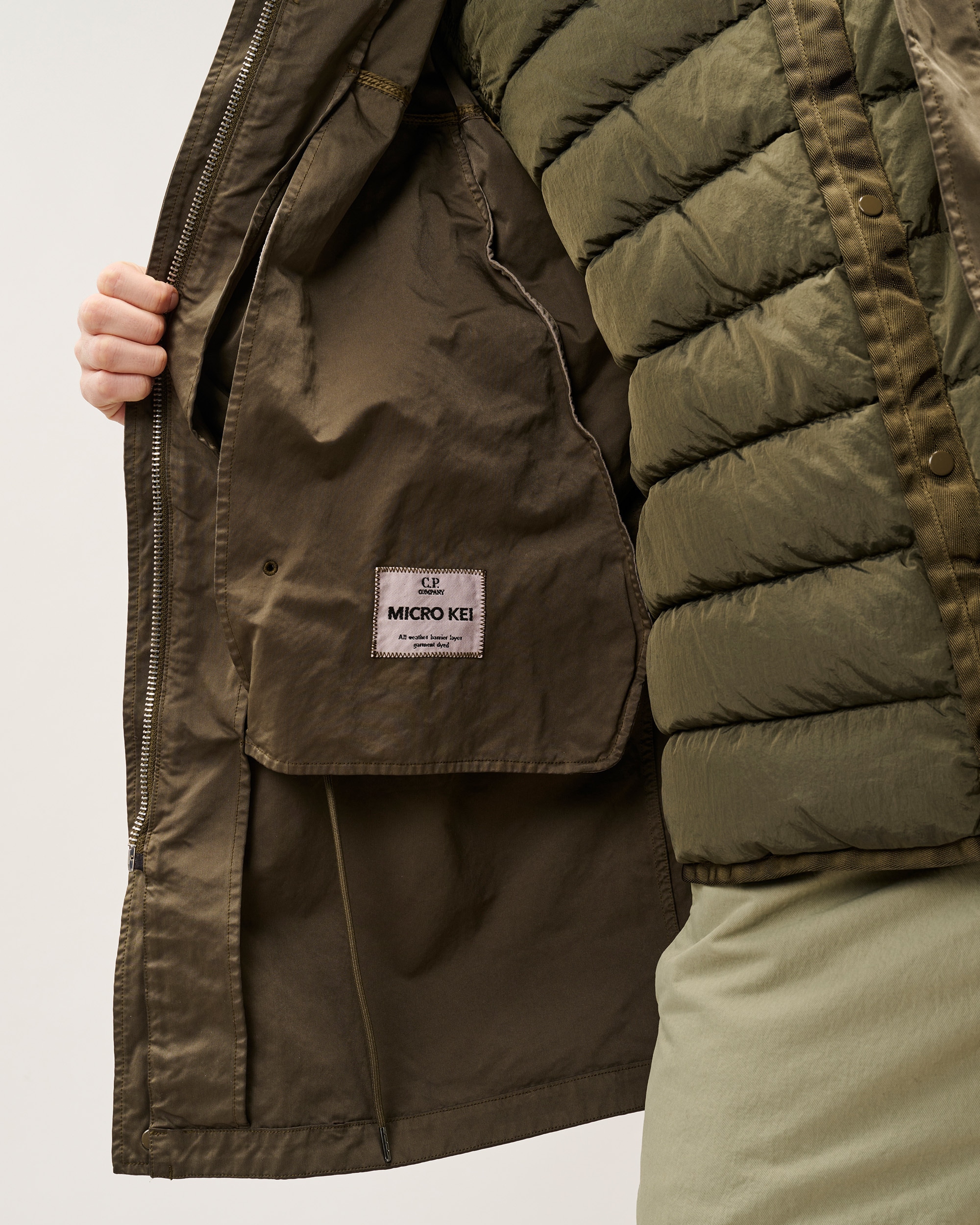 Product code label position on the garment